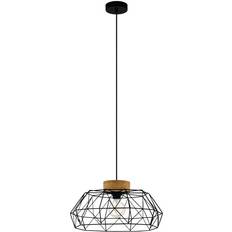 Eglo Padstow Black/Natural Pendant Lamp 45.5cm