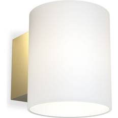 Herstal Vägglampor Herstal Evoke Vägglampa 120 Mm Satin Brass Opal Väggarmatur