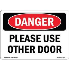 Osha Danger Sign Please Use Other Door