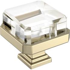 Cabinet Knobs Amerock Glacio 1-3/8 Inch Square Cabinet Knob