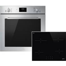 Smeg Cucina Multifunction Oven and Ceramic Hob Pack Stainless Steel