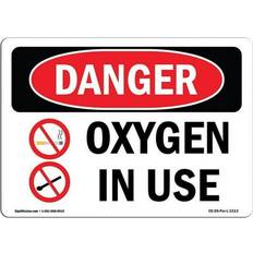 Multicoloured Workplace Signs SignMission Osha Danger Sign Oxygen In Use