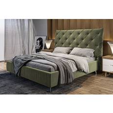 140cm - 200cm Frame Beds KAWOLA Bett ANNY Polsterbett Velvet Olivgrün Frame Bed