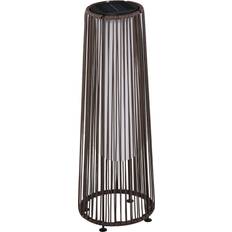 Gartenschmuck OutSunny Rattan Solarlampe 21.5 x 21.5 x 61 cm Braun