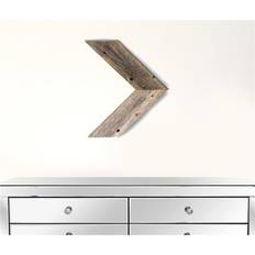 Homeroots Rustic Weathered Grey Wood Chevron Arrow Set of 3 Wall Decor