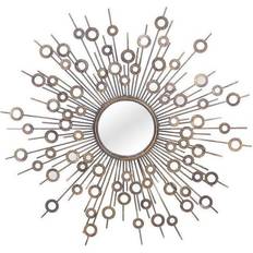 Baxton Studio Goring Contemporary Round Accent Bronze Wall Mirror