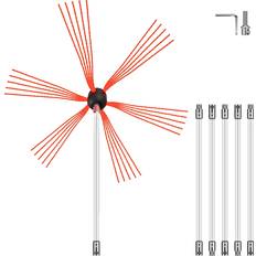 Steel Chimneys VEVOR 20FT Flexible Chimney Sweep Rods Kit