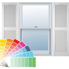Ekena Millwork Lifetime Vinyl Cathedral 14.5-in W x 31-in H 2-Pack Window Shutter