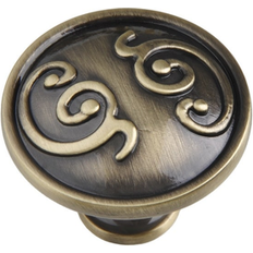 Cabinet Knobs Utopia Alley Antique Brass Cabinet Knob 1.3" Set of 10