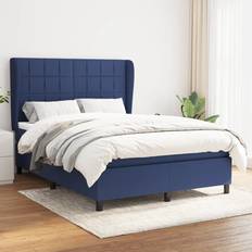 Senge & Madrasser vidaXL Med Madras 140x190 cm Stof Blå Kontinentalseng