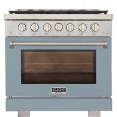 Ranges Kucht Kucht KFX3600X-LP-LB Liquid Propane Range Stainless Steel, Blue, Green