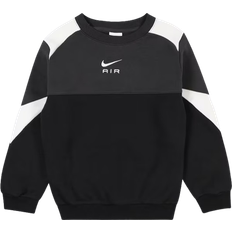 Nike Older Kid's Air Crew Neck Sweatshirt - Black/Anthracite/White/White (FZ4956-010)