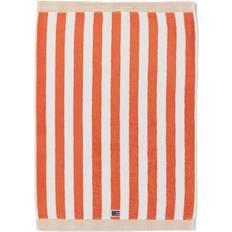 Lexington Randig Handduk i Blockmönster Peach Melon Vit Moonbeam Badlakan Vit, Orange (70x70cm)