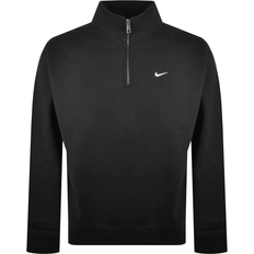 Zipper Jumpers NIKE Solo Swoosh Men's 1/4-Zip Top - Black/White