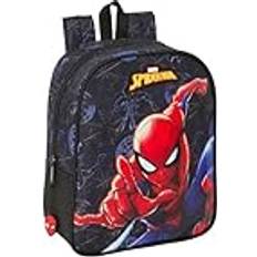 Svarta Skolväskor Safta Spiderman Attack Barnryggsäck - Svart