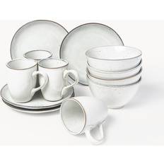 Apilable Juegos de Vajilla Broste Copenhagen Nordic Sand Dinner Set 12pcs