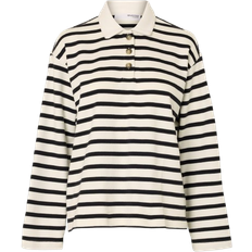 Selected Wada Striped Long Sleeved Polo - Birch