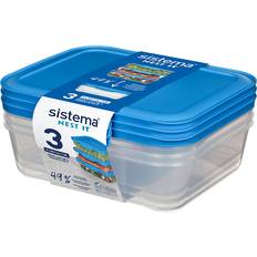 Meal prep matlådor Sistema Nest It Meal Prep Matlåda 3st 1.5L