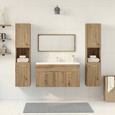 vidaXL Badrumsmöbler Set 4 Delar Artisan Ek Konstruerat Trä