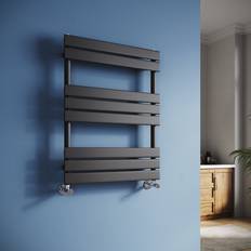 Heated Towel Rails Latitude Run Flat Panel Heated Towel Rail 80 x 60 cm Black, White