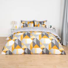 King in yellow OHS Mason Retro Duvet Cover Grey, Yellow (260x220cm)