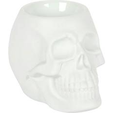 Keramik Oljelampor Something Different Ceramic Skull Burner Matt White Oljelampa 13cm