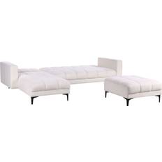 Divano a U Divani Beliani Right-Hand Corner White Alnes Sofa