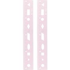 Pink Rulers Uxcell 2 Pcs Unbreakable Flexible Rulers 20 cm