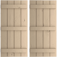 Windows Ekena Millwork Rustic Four Board Shutters Per Pair 66.0 H x 22.0 W x 1.0 D Timber Window Shutter