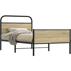 Beds & Mattresses vidaXL Bed Frame without Mattress 90x200 cm Sonoma Oak Engineered Wood