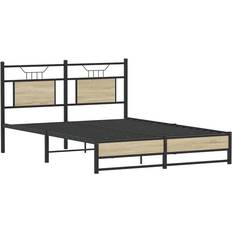 Beds & Mattresses vidaXL Bettgestell ohne Matratze Sonoma-Eiche 137x190 cm Bettrahmen