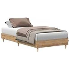Beds & Mattresses vidaXL Bed Frame No Mattress Artisan Oak 90x200 cm