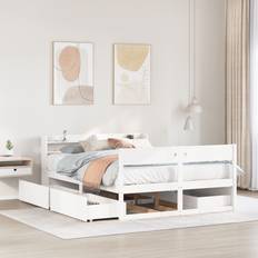 Beds & Mattresses vidaXL Bed Frame without Mattress 120x200 cm White