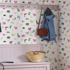 Graham & Brown Etched Woodland Crème Multi 10m x 52cm