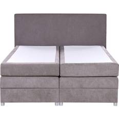 Sängar & Madrasser Beliani Minister Taupe Silver 160x200 cm Brun Kontinentalsäng