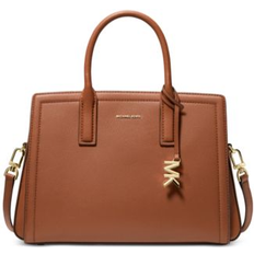 Michael Kors Brun Tasker Michael Kors MK Laila Medium Leather Satchel Handbags - Brown