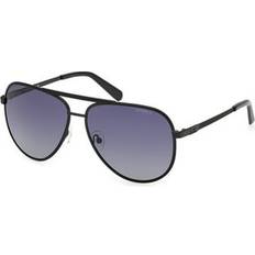Guess Herre - Polariserende Solbriller Guess Mand Solbriller Metal Sort Røg Pilot Polariseret