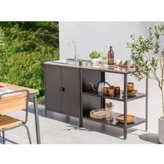 2 Piece Outdoor Kitchen Island Set VILAMA 90cm H X 160cm W X 17.32cm D