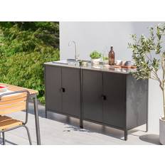 2 Piece Outdoor Kitchen Cabinet Set VILAMA 90cm H X 160cm W X 17.32cm D
