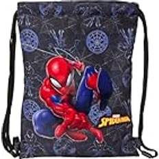 Svarta Skolväskor Safta Spiderman Attack Junior Platt Väska - Svart