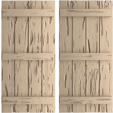 Windows Ekena Millwork Rustic Faux Wood Shutters Per Pair 56.0 H x 22.0 W x 1.0 D Timber Window Shutter