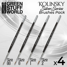 Gröna Penslar Green Stuff World Silver Series Kolinksy Brushes Pack