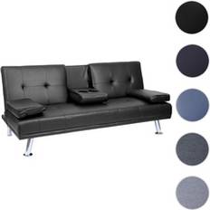 Mendler HWC-F60 Black Sofa 166cm 3-Sitzer