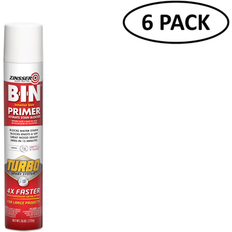 Paint Zinsser BIN Turbo 6-Pack Flat Spray Paint 24-oz White