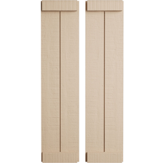 Windows Ekena Millwork TimberThane Woodgrain 11-in W x 68-in H Shutters 2-Pack Window Shutter
