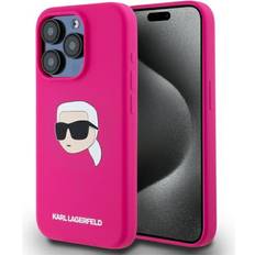 Accessoires de téléphones portables Karl Lagerfeld Karl Head Print MagSafe Silicone Case for iPhone 15 Pro Max