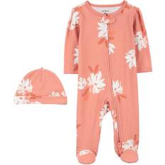 Carter's Baby Floral Sleep & Play Pajamas & Cap Set - Pink (V_1R196510)