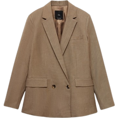 Braun Bekleidung Mango Blazer 'CHARLOTE' hellbraun dunkelbraun