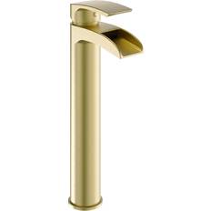 Brass Basin Taps Elina Brushed Tall Mono Basin Mixer Brass