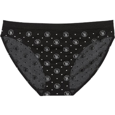 Victoria's Secret Seamless Bikini Panty - Black Logo Dots